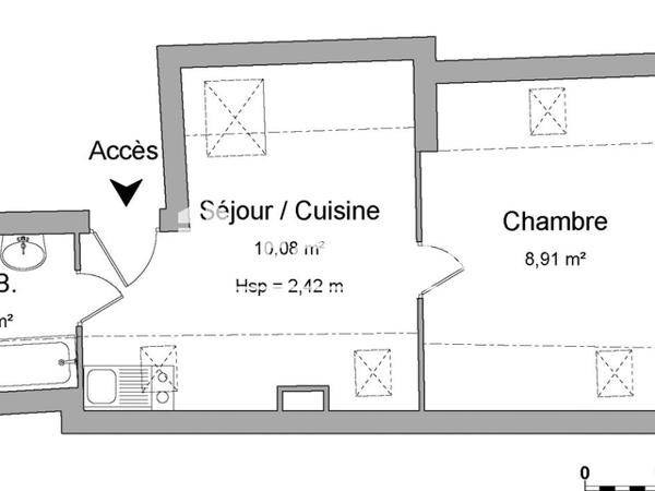 Location Appartement 2 pièces 22.56 m² - 6 RUE DE BABYLONE Chartres 28000
