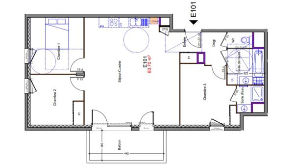 Appartement à vendre 4 pièces 81 m² Allinges