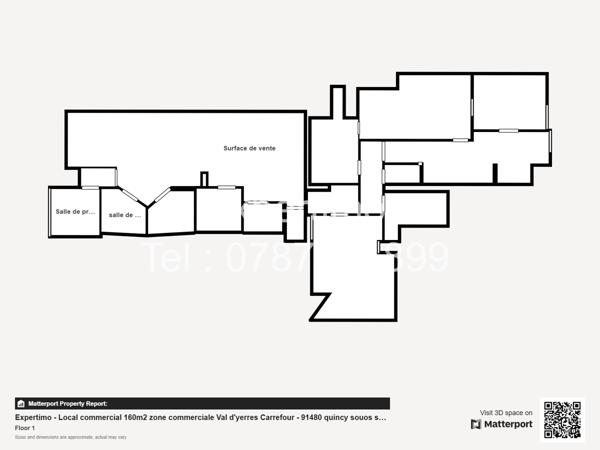 Quincy-sous-Sénart (91480) À louer local commercial de 160 m² Centre commercial Val d'Yerres 2