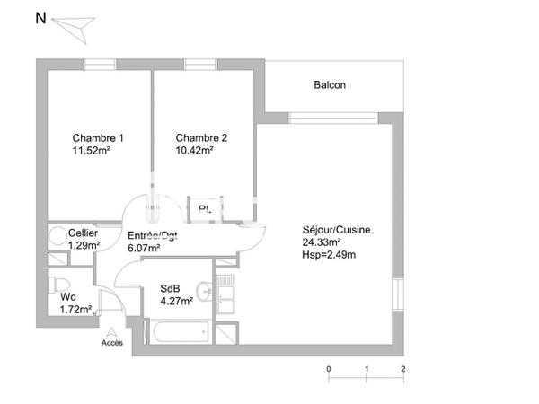 Location Appartement 3 pièces 59.62 m² - 25 RUE FRANCOIS DOUAT Villenave D'ornon 33140