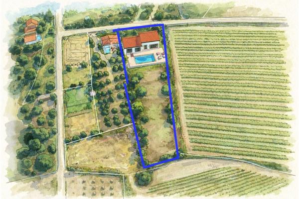 Terrain de 3 730 m² avec potentiel de construction – Réseaux à proximité – Cesseras