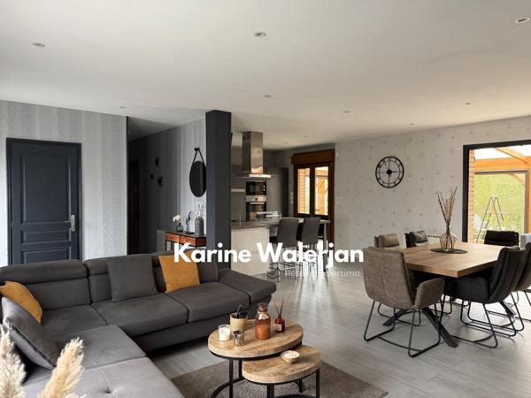 Rouvroy (62320) PLAIN PIED INDIVIDUEL BRIQUES 117 M2 AVEC SOUS-SOL COMPLET - JARDIN