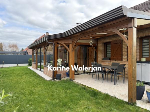 Rouvroy (62320) PLAIN PIED INDIVIDUEL BRIQUES 117 M2 AVEC SOUS-SOL COMPLET - JARDIN