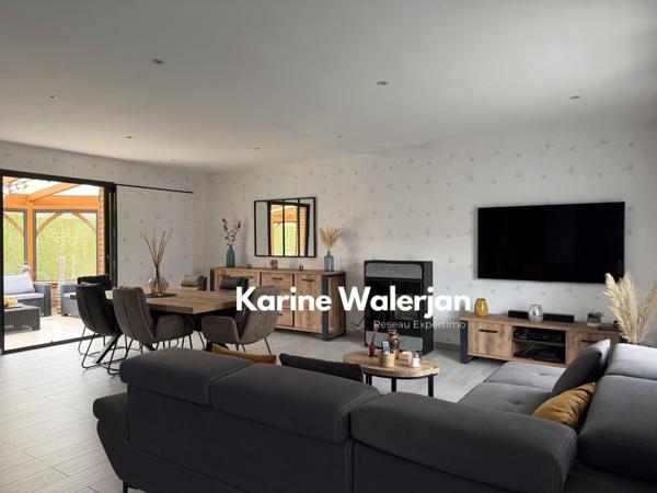 Rouvroy (62320) PLAIN PIED INDIVIDUEL BRIQUES 117 M2 AVEC SOUS-SOL COMPLET - JARDIN