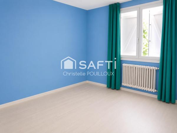 Pavillon de plain pied, 3 chambres, jardin et sous sol
