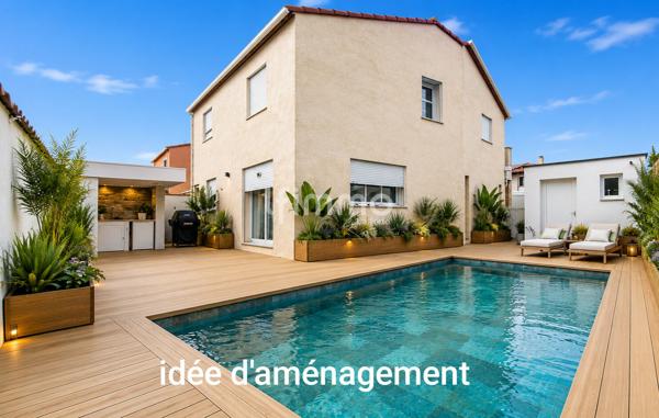 Maison 3 faces - 130 m2 - 5 chambres - Theza