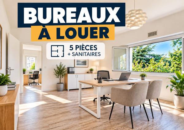 MARSEILLE 9ème - BUREAUX A LOUER - 5 PIECES AVEC SANITAIRES - 90 m²