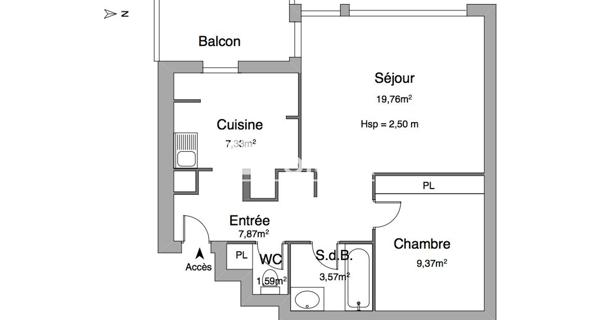 Location Appartement 2 pièces 49 m² - Villeurbanne 69100