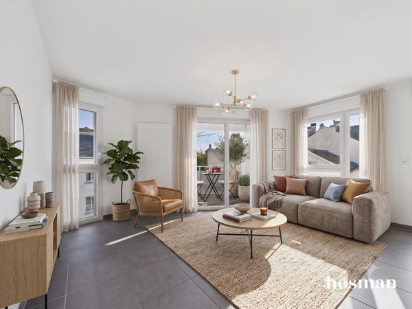 Appartement récent de 3 pièces lumineux avec terrasse et parking - Secteur Hauts-Pavés à Nantes