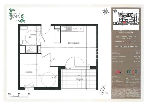 Appartement · Location Castelnau Le Lez (34170) 2 pièces · 40m²
