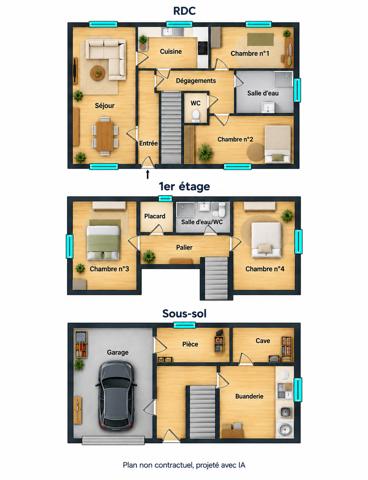 Maison
         5 pièces
        - 134 m² 349 700 €*