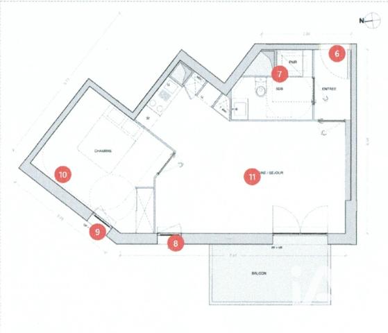 Appartement à vendre 2 pièces 46 m² Bordeaux