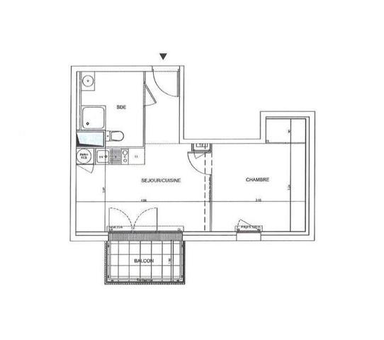 Appartement 2 pièces                                        - 44600 Saint-Nazaire Réf : 3748