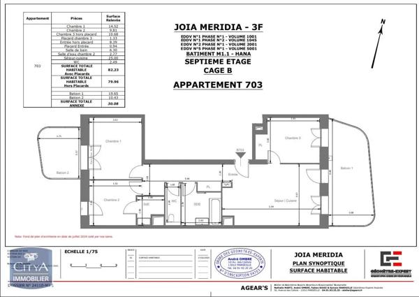 Appartement à louer 4 pièces 82.23m² Nice (06200)