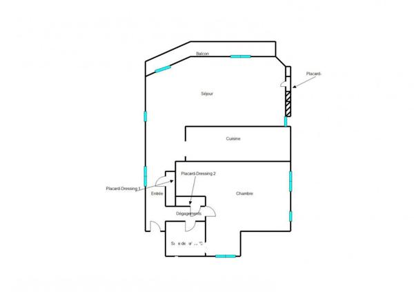 Vente appartement Grasse, 90m² 3 pièces 279 000€ avec balcon