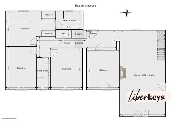 Maison T5 ~125m² avec garage ~25m² sur un terrain de +1200m²