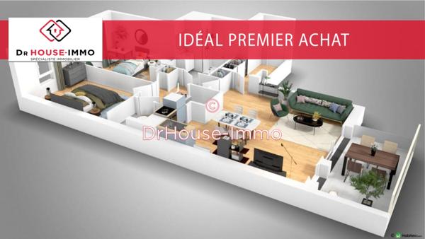 Appartement à vendre 3 pièces de 65 m²