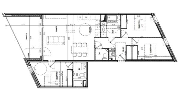 Appartement à vendre 4 pièces 95 m² Aix-les-Bains