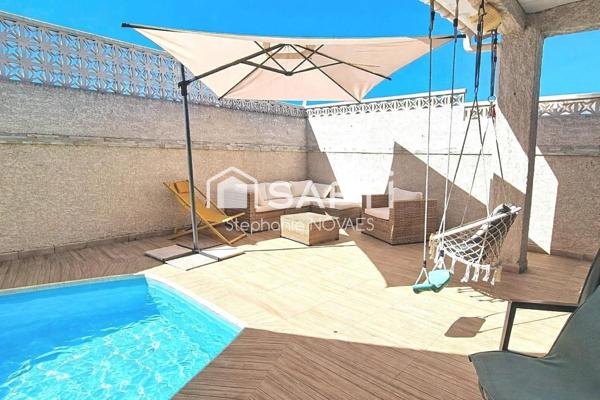 A vendre - Maison T4 R+1  avec piscine et garage, proche des plages.
