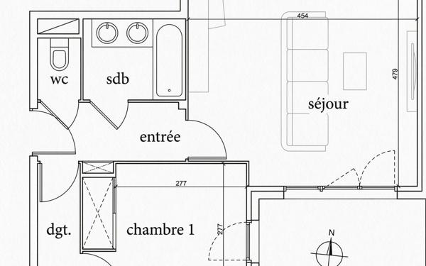 Appartement à vendre    3 pièces • 64,04 m2 Nîmes