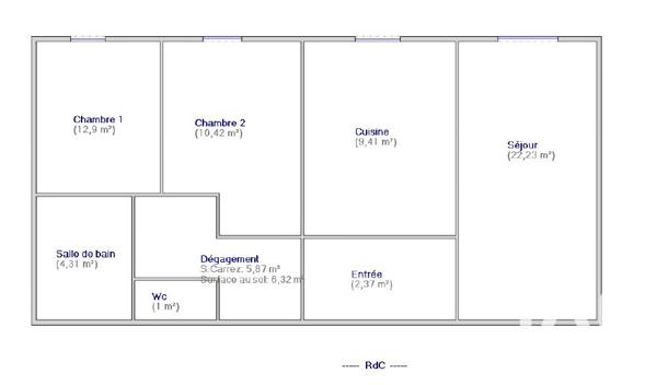 Appartement à vendre 3 pièces 68,51 m² Cachan