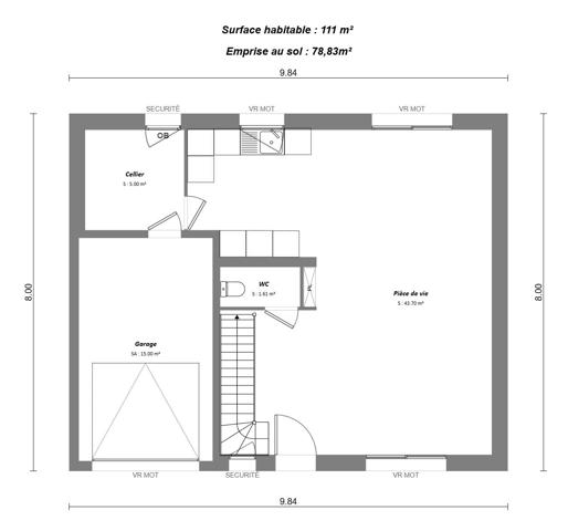 À vendre - Terrain projet construction 830 m² situé à Montlouis-sur-Loire (37270)
