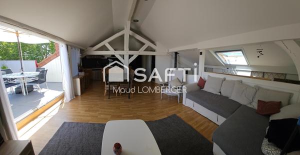 Loft moderne de 80 m² avec terrasse privative et cave – Dernier étage