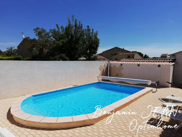 À Sauvian – Rare : maison 4 faces avec piscine, sans vis-à-vis, dans un environnement très recherché