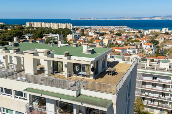 Marseille (13008) Duplex T4/5 – Dernier étage avec rooftop et vue panoramique POINTE ROUGE 13008