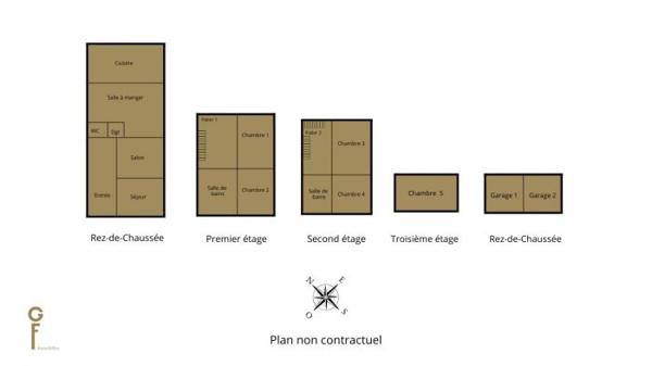 Maison mitoyenne 1 côté Croix 250 m²