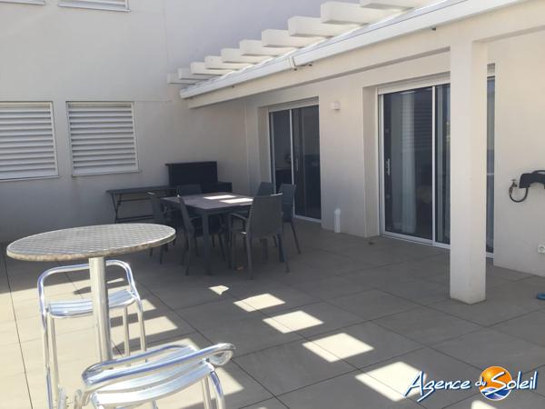 Appartement à Port Leucate bord de mer, accès direct plage, appar T2 terrasse