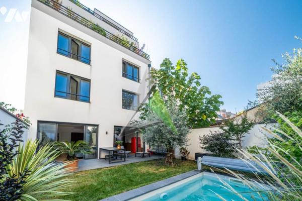 Malakoff- Fosses Rouges - Maison de ville contemporaine de 2022 (10 pièces), terrasses, jardin.