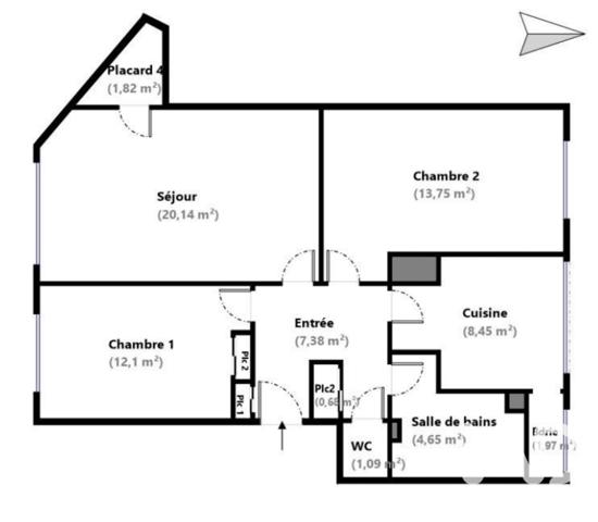 Appartement à vendre 3 pièces 73 m² Saint-Cloud