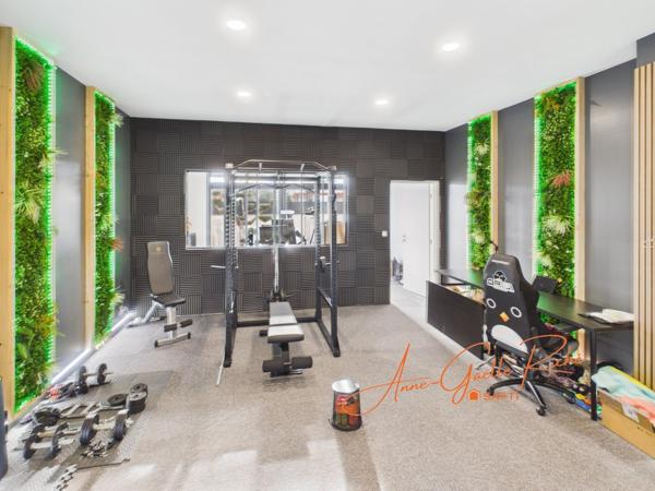 Maison contemporaine de plain-pied, 210 m², activité professionnelle possible,piscine