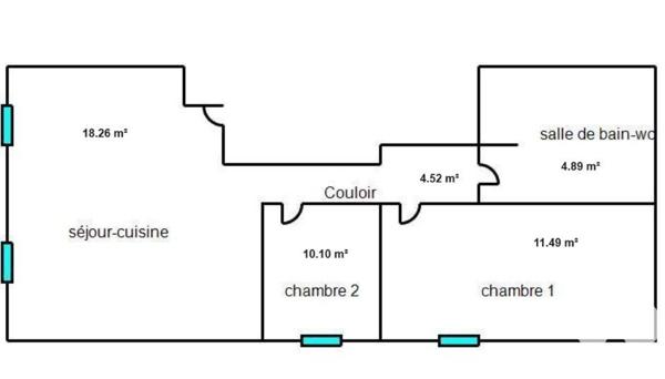 Appartement à vendre 3 pièces 49 m² Port-la-Nouvelle