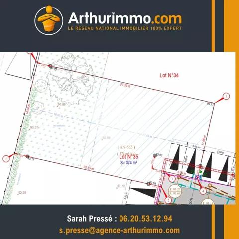 Vente Terrain 374 m2 à Beaupréau-en-Mauges
