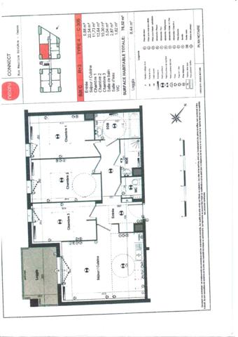 Appartement - 3 pièces - Cenon - 76 m²
