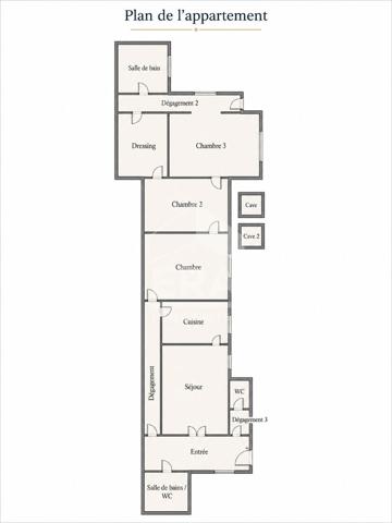 Appartement familial à rénover Paris 75017 Batignolles 4/5 pièces 84 m2
