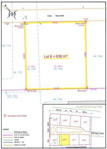 Terrain de 638m² Lot n°6 "Jardin des nains"