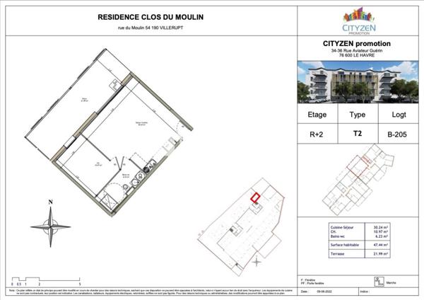 Appartement - 2 pièces - 47m²