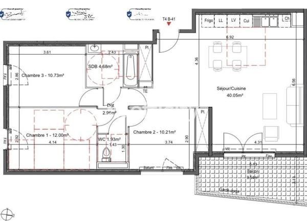Appartement
         4 pièces
        - 84 m² Exclusivité 259 000 € *