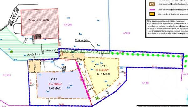 Terrain à vendre  396 m2 PIGNAN - 34