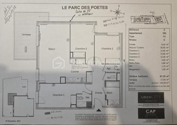 Appartement de 87,05 m²