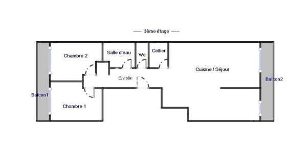 Appartement 3 pièces - 62 m² Bien prestige