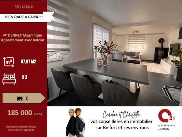 Appartement 4 pièces - 88 m² Exclusivité efficity