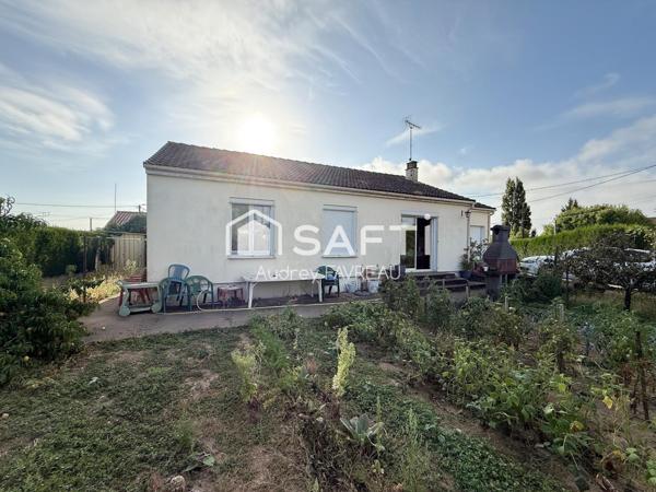 Maison de plain-pied, 3 chambres, garage, jardin