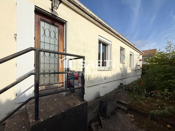 Maison de plain-pied, 3 chambres, garage, jardin