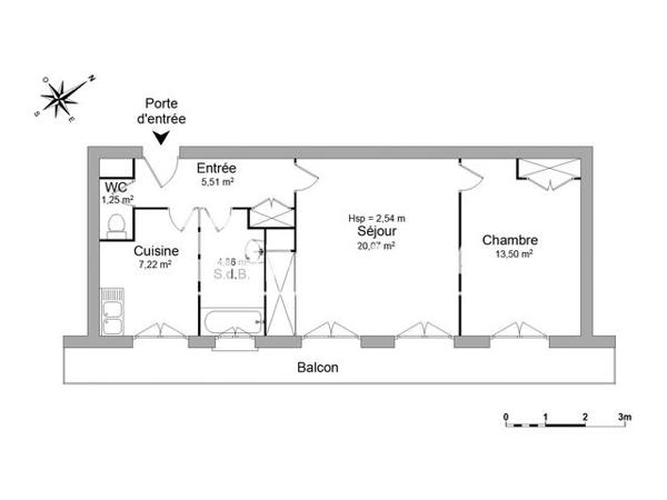 Location Appartement 2 pièces 52.41 m² - 24 BIS AVENUE LUCIEN REMY Pontault Combault 77340