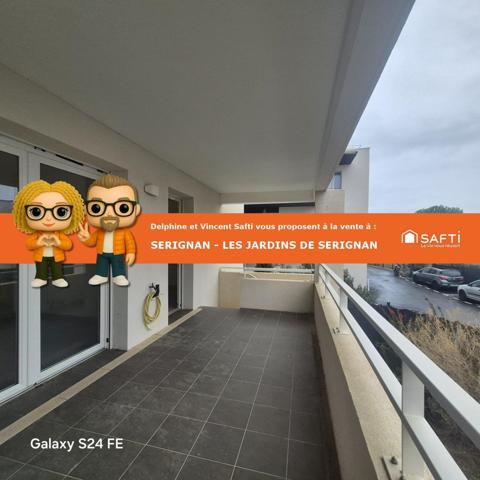 SERIGNAN - APPARTEMENT T2 - 39 M² - TERRASSE ET JARDIN