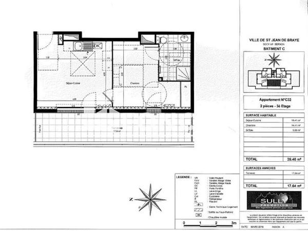 Location Appartement 2 pièces 39.48 m² - 18 BOULEVARD EMILE BERNON - C32 Saint Jean De Braye 45800